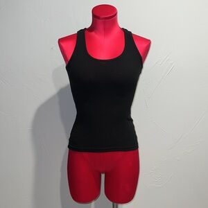 Tultex Girly Black Ribbed Razorback Tank!
